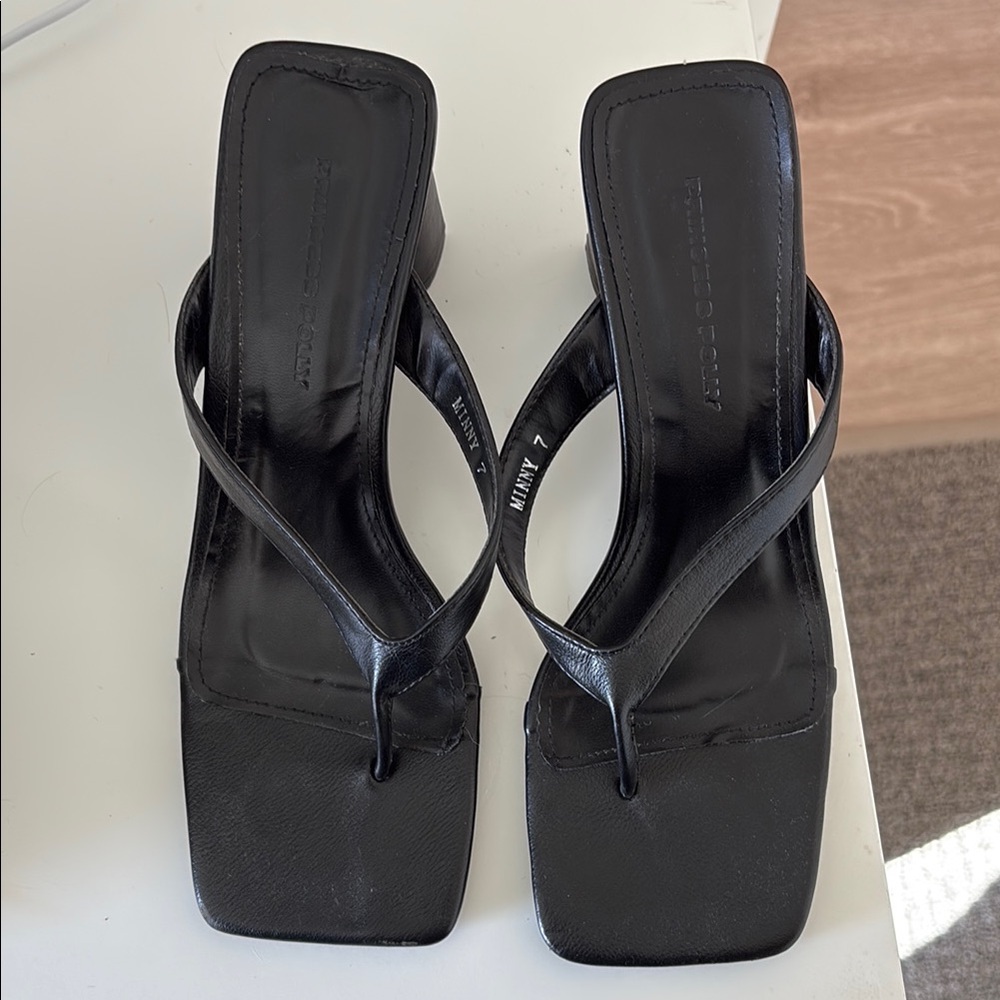 Princess Polly Black Heeled Sandals